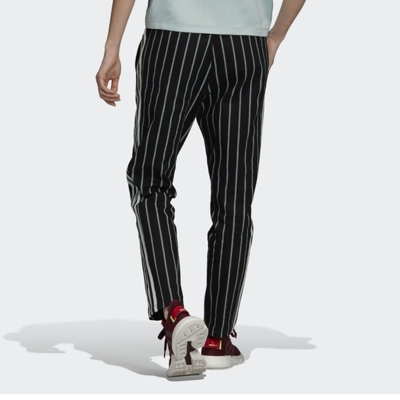 Adidas Originals 2pc Set Jacket  Pants Black Mint Pinstripe Cotton Denim L-XL/XL - Picture 4 of 14